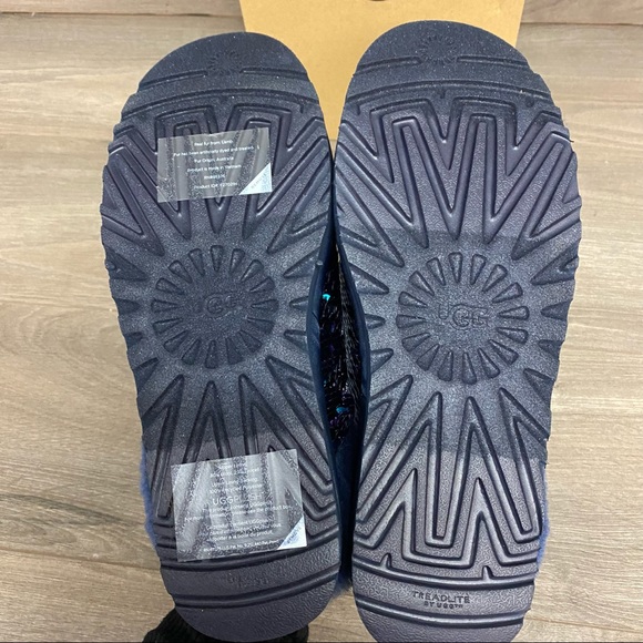 UGG | Cluggette Sequin Slippers Navy NEW in Box Gift - Picture 6 of 8